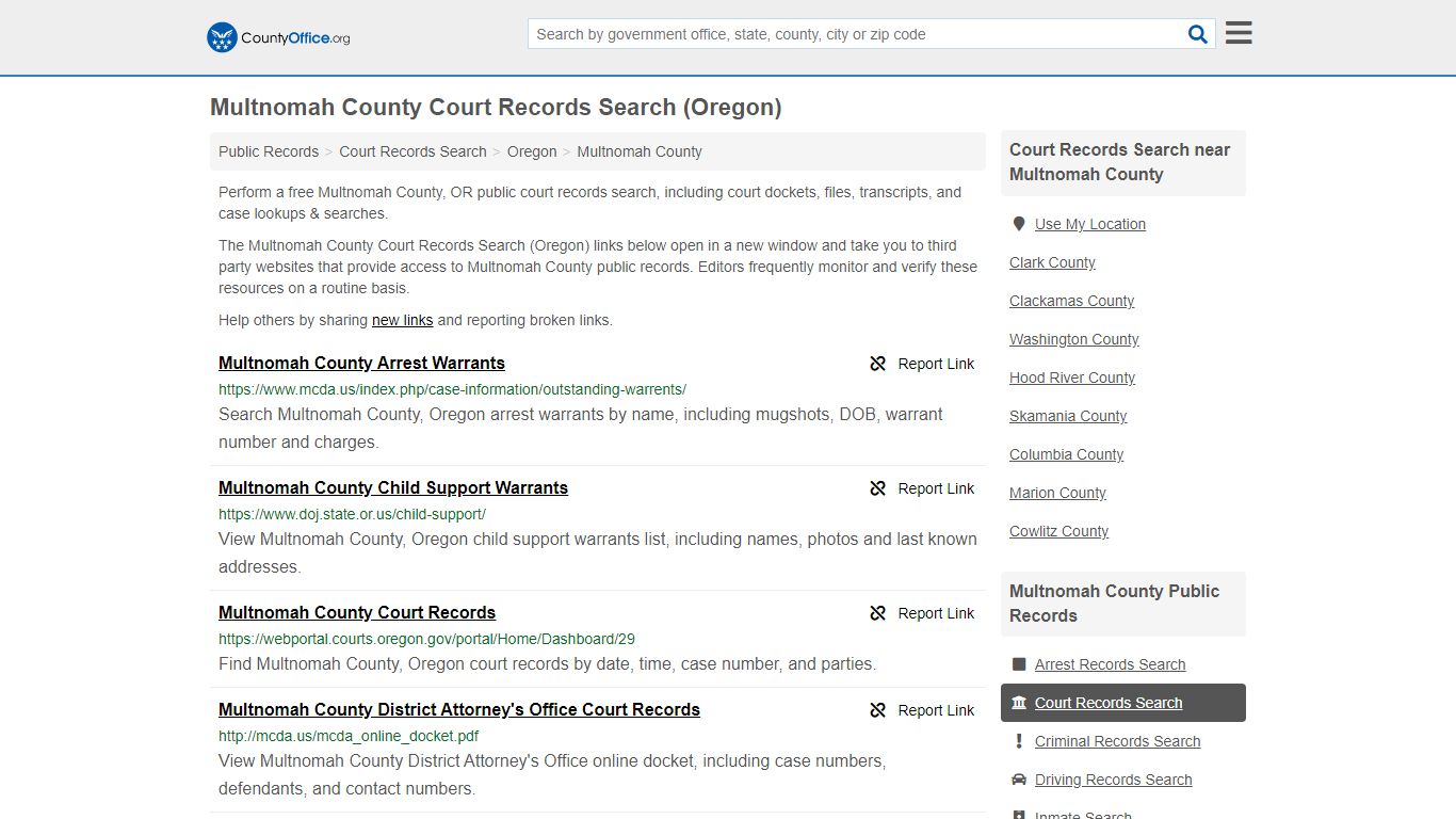 Court Records Search - Multnomah County, OR (Adoptions ...